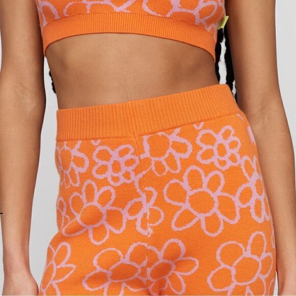 Lazy Oaf Happy fruit salad orange Knit Flares size 10 - Picture 7 of 10